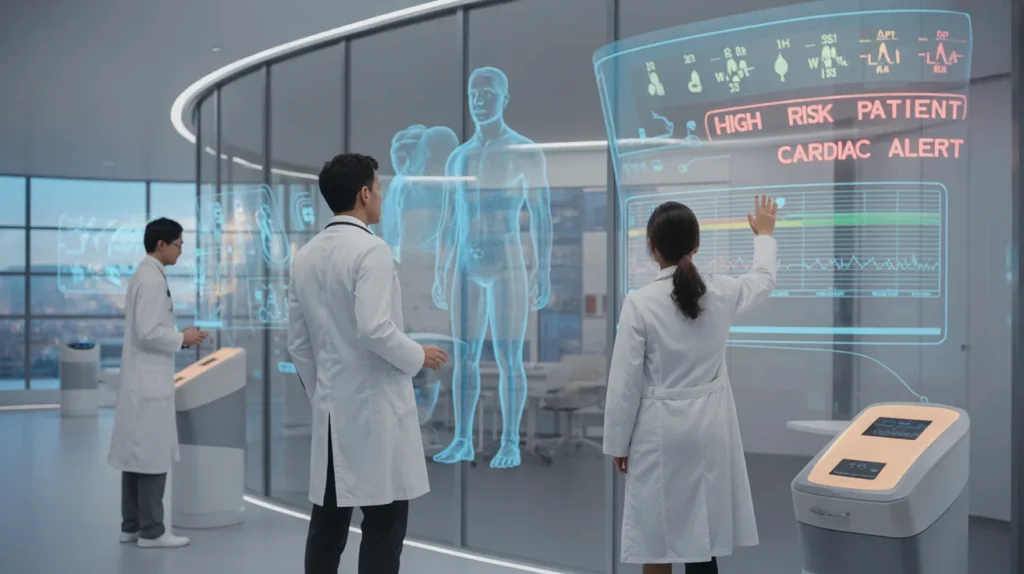 Real-world uses of artificial intelligence in healthcare including diagnosis and monitoring