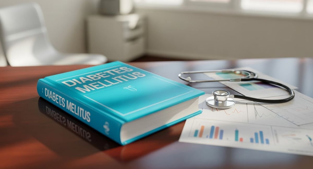 Illustration showing high blood sugar levels in diabetes mellitus