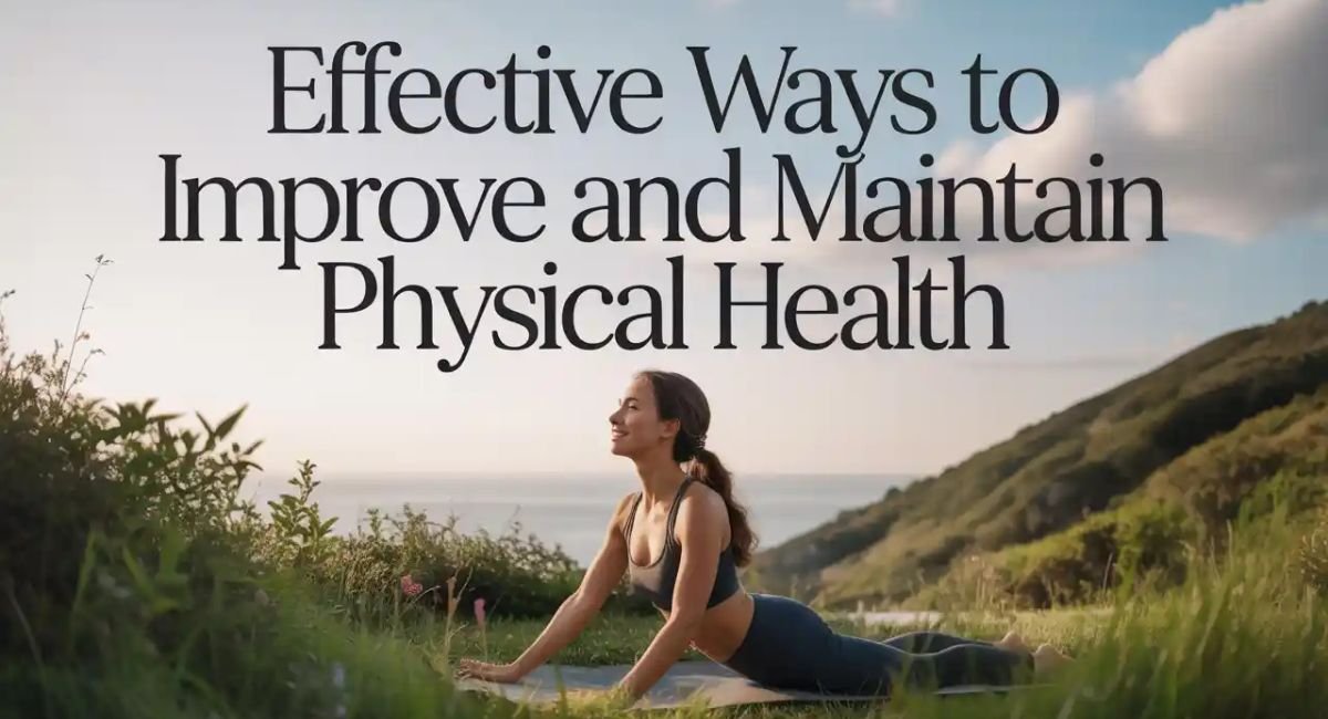 "Man stretching outdoors in the morning sunlight – representing effective ways to improve and maintain physical health naturally.