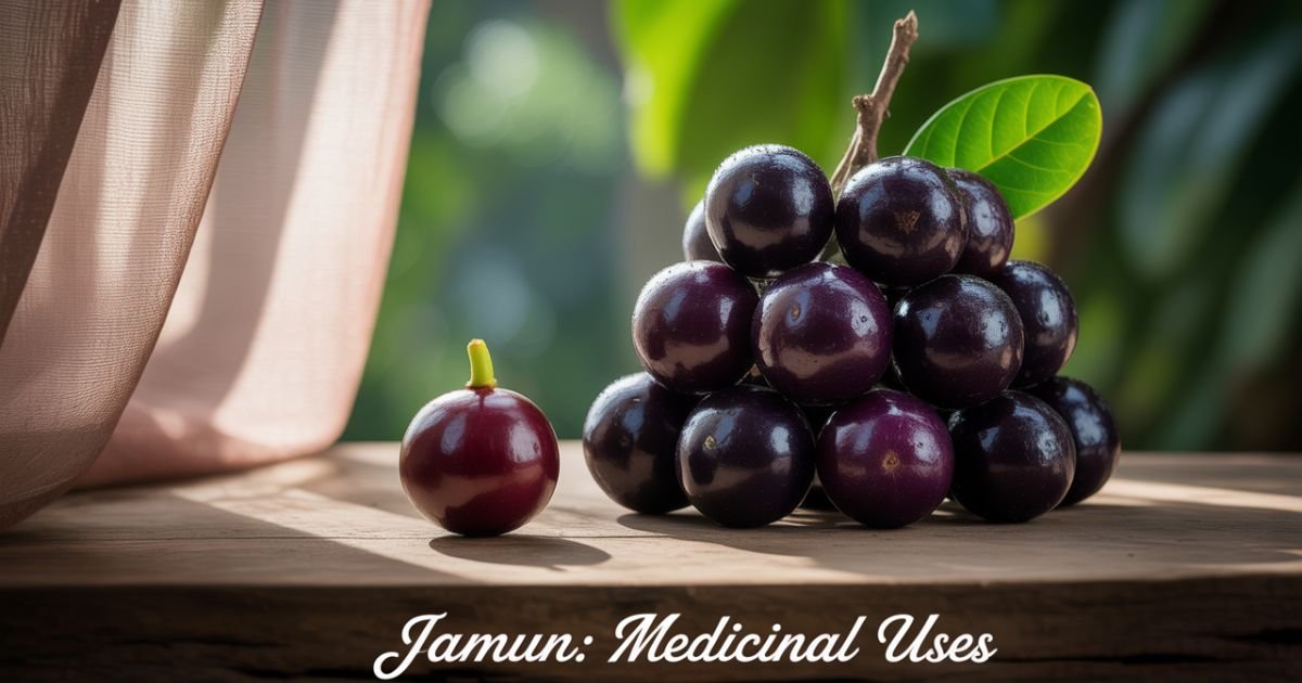 Healthy summer drink made from freshly blended Jamun and lemon slices