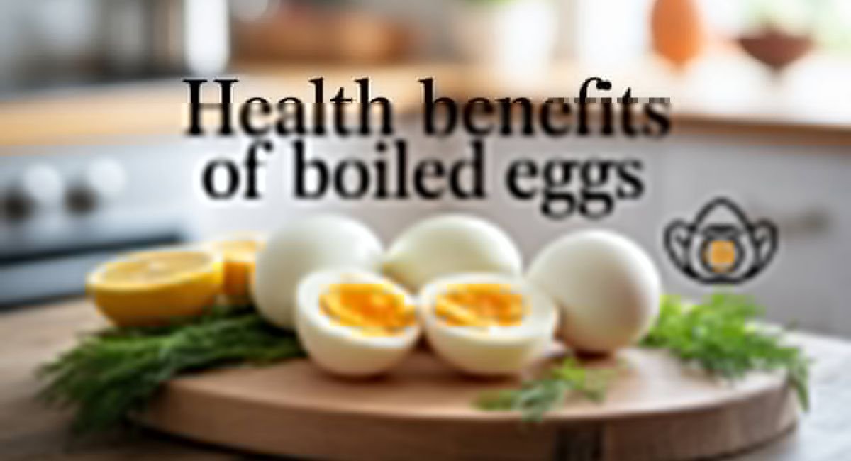 Hard-boiled eggs sliced open on a plate showcasing yolk, highlighting the health benefits of boiled eggs for nutrition and wellness.