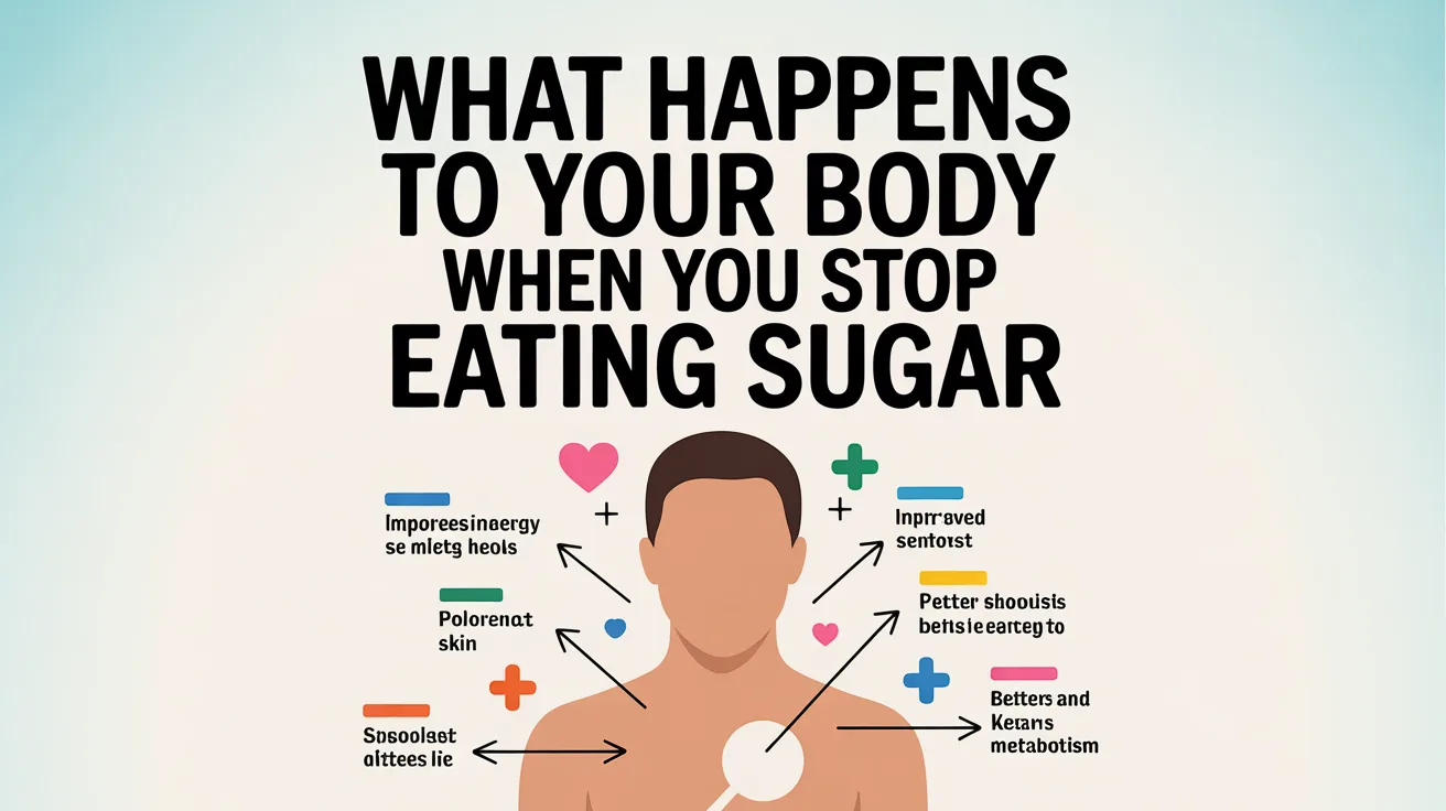 A person choosing healthy foods over sweets to stop eating sugar, showing improved energy levels, weight loss, and mental clarity.
